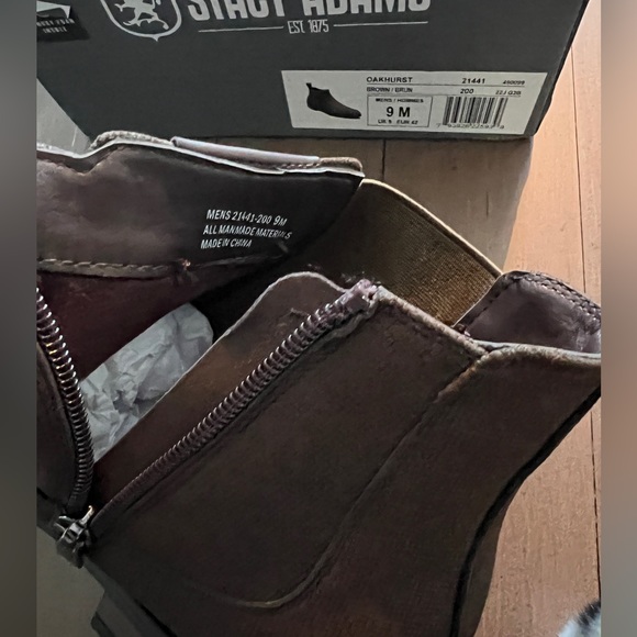Brand New Never Worn Stacy Adams Oakhurst Brown Chelsea Boot Men’s size 9 - Picture 5 of 5